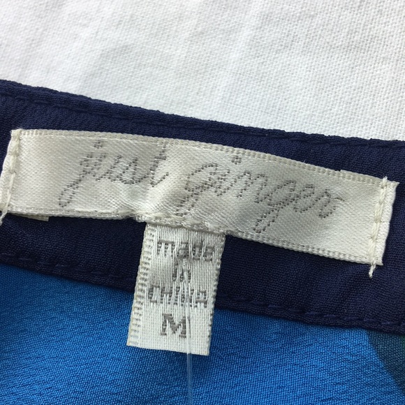 Just Ginger navy coral floral midi dress w pockets - Picture 5 of 8